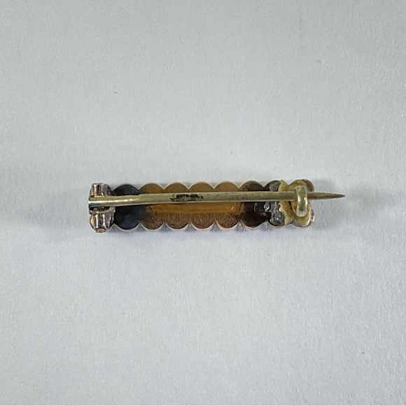 Vintage Garnet Collar Pin, Victorian, Bar Pin - Picture 7 of 10